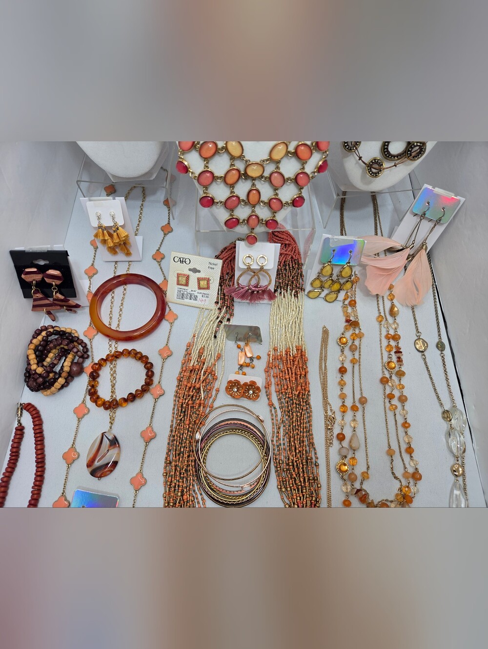 HUGE 42pc Vintage & Modern Jewelry Lot CHICO'S NAPIER COLDWATER CR Necklace Ear - Picture 3 of 14